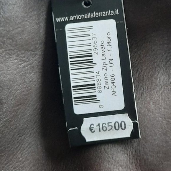 Antonella Ferrante dark brown leather backpack from Italy - Picture 5 of 5